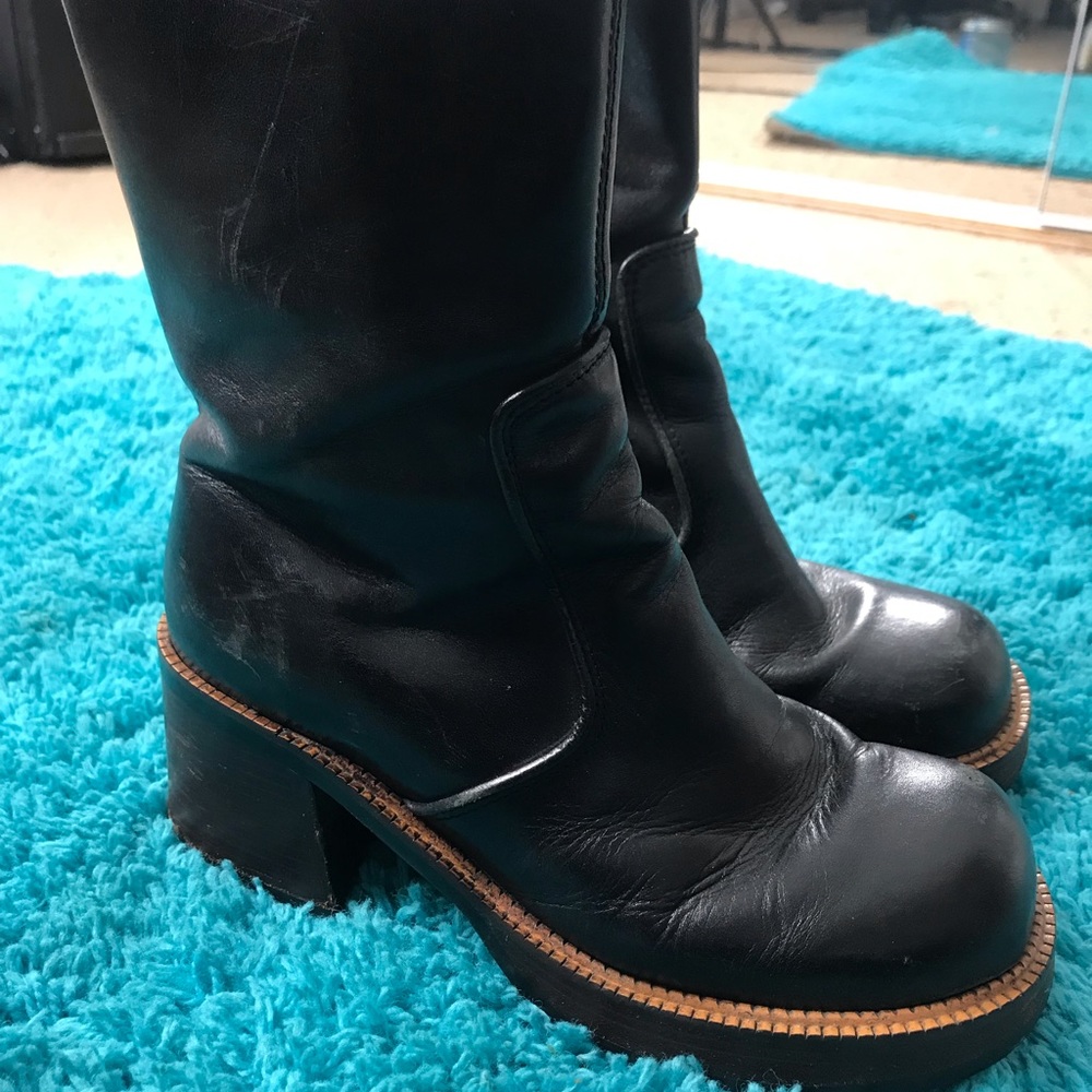 Vintage Chunky Heel Boots